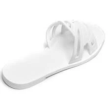 Minimalist Flat Sandals With Openwork Strap – Chic Geometric Design - White - View 4