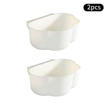 Kitchen Cabinet Door With 2 Pieces Hanging Garbage Bin, Hanging Changing Table Organizer, Kitchen Garbage Dropper Tray, White, Kitchen, Bathroom, Home, Household Goods Supplier