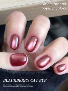 XEIJAYI 1 Bottle Cat Eye Gel Nail Polish, UV/LED Cured, Long-Lasting Quick-Drying Nail Gel - Ideal Gift For Women In Spring/Summer - Berwarna merah muda - View 3