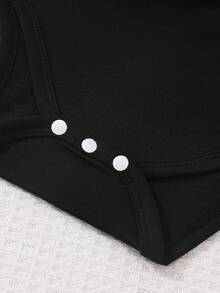 Amo a mi Monna' es un body con lindo mensaje para bebés recién nacidos niños y niñas - Negro - Ver 5