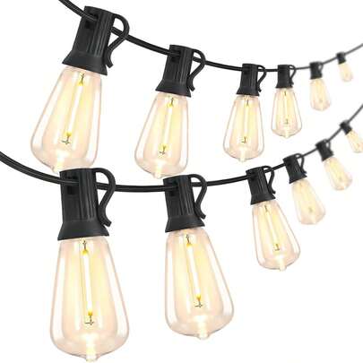 Đèn dây ngoài trời LED ST38 Bóng đèn hình cầu Dây đèn dây trang trí sân vườn Sân trong Tiệc ngoài trời Sân thượng Cắm trại Trang trí