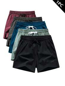 男友风男士新款户外印花运动短裤男友风男士三分篮球裤训练分体裤 - 黑色 - 查看 5