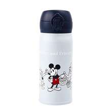 Miniso Disney Mickey Flip-Top Thermos Cup, 320mL/10.82oz Capacity, One-Touch Flip-Top Design, Suitable For School/Outdoor Use (1 PC) - Grey - View 5