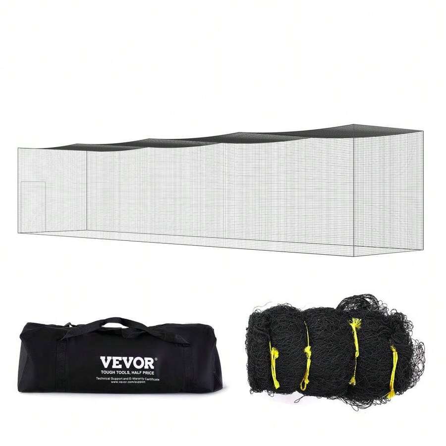 Professional Portable Baseball Batting Training Net Heavy Duty Pitching Cage With Door And Carry Bag 55FT PE Netting For Softball And Baseball Practice - Black - View 1
