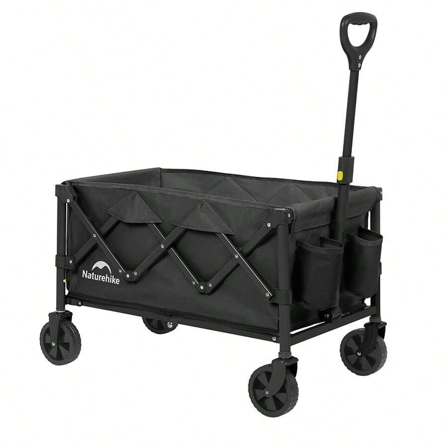Naturehike Lightweight Compact Foldable Handcart, Suitable For Outdoor Camping, Grocery Shopping - Black - View 1