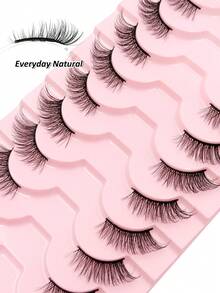 10 Pairs Natural-Looking Cat Eye False Eyelashes, Delicate And Lightweight, Suitable For Daily Wear - wispy lashes - View 4