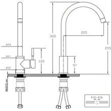 Kitchen Mixer Tap 360° Swivel Kitchen Sink Faucet Stainl Steel Single-Handle Multicolour - Multicolour1 - View 2