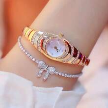 2pcs Set Fashionable Business Versatile Luxury Pave Starry Elegant Quartz Watch Mother's Day Gift