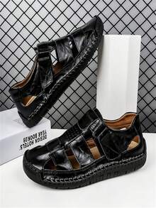 Sandalias casuales para adolescentes, estudiantes, niños y niñas, frescas y transpirables, sandalias de playa, transpirables y cómodas, suelas antideslizantes, fácil de poner y quitar, sandalias para todas las estaciones, tipo slip-on, tipo zuecos, sandalias deportivas - Negro - Ver 1