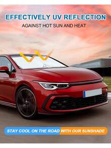 Parasol para coche - 140*80cm Parasol plegable para parabrisas delantero del coche, protección UV para ventana trasera del coche, adecuado para SUV y camioneta, cubierta de aislamiento térmico - Plateado - Ver 3