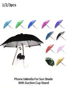 Phone Umbrella For Sun Cell Phone Umbrella Sun Shade, Mini Umbrella For Phone With Universal Adjustable Piggy Suction Cup Stand Outdoor, Sun Shade For Cell Phones, Kindle, IPad Navigator Phone Umbrella For Sun Shade Mini Phone Umbrella , Anti-Glare Sun Shield Cell Phone Cover, Protect Your Phone From Rain And Sun, Screen Blocking Glare Anti-Reflection Travel Essentials Travel Accessories Travel Must Haves Beach Vacation Summer Holiday School Accessories Back To School Supplies Stuff