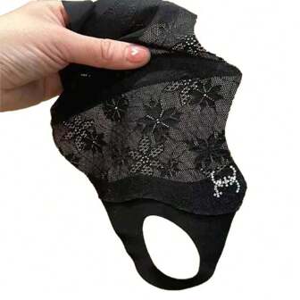 1pc Ice Silk Lace 3D Summer UV Protection Face Mask, Ice Cool Sunscreen Mask UPF50+, Eye Protector Neck Gaiter