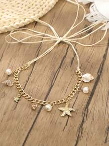 1件波西米亚风串珠贝壳编织发带头巾发箍吸汗带，秋冬季女士度假必备发饰，优雅围巾女士头巾柔软头巾夏季波西米亚风假日必备配饰 - 彩色 - 查看 12