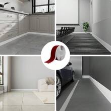1pc 1M/3Meters/6M Length 8cm Width Self-Adhesive PVC Skirting Board, Flexible Molded Decorative Corner Trim For Home Renovation - White - Multicolor - View 13