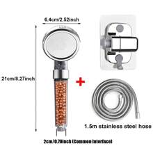 1pc Filtered Shower Head ABS High Pressure Water Saving Spray Handheld Clear Showerheads With Filter Beads For Bathroom