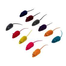 3 种随机颜色，猫爱好者和猫妈妈爱玩具老鼠乙烯基植绒小老鼠猫爱好者和猫妈妈爱玩具