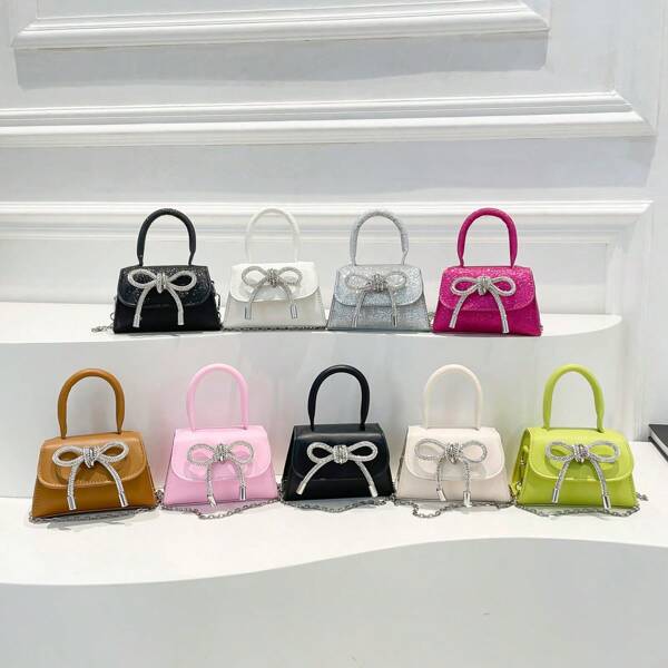 Sac de soirée papillon pailleté mini à rabat, convient pour l'utilisation des femmes lors de soirées