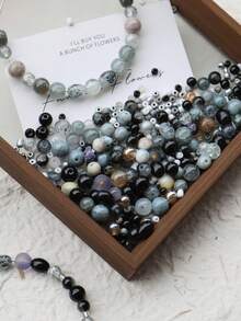 Beadia 50g/Packung 3-12mm gemischte Glasperlen, sortierte Makronen-Glasperlen für DIY Schmuckherstellung, Halsketten & Armband Bastelzubehör für Frauen