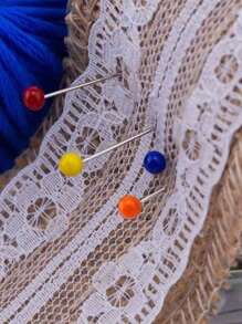 Circa 50 pezzi/scatola, Spille di fissaggio alla moda per sciarpe da donna, Spille in acciaio inossidabile con perle, Spille per hijab e sciarpe per donne musulmane