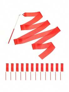 12pcs/Set 2m Rhythmic Gymnastics Ribbon, Dance Ribbon Wands For Ballet, Artistics, And Aerobic Dance - Multicolor - View 14