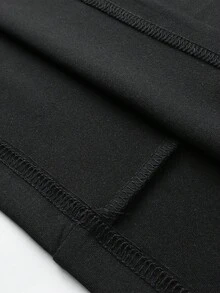 Summer Essentials 2025: Elegant & Sexy Plus Size Low-Rise Knitted Bodycon Maxi Skirt - Tummy Control, Versatile Beach To Club Outfits, Casual Chic Vacation & Festival-Ready Black Skirt For Women,Dresses For Women Summer,Streetwear Women,Gothic Clothes - Black - View 9