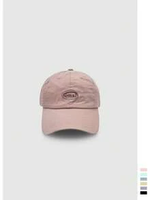 1 件装软冠简约休闲棒球帽，时尚平边按扣太阳帽，轻便男女通用春夏百搭字母刺绣棒球帽 - 字母棒球帽 - 查看 25