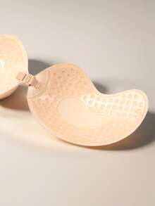 YIYANG Plus Size Apricot Mango Shaped Invisible Self-Adhesive Push Up Bra Strapless Adhesive Invisible Push Up Silicone Bra For Backless Dresses - 1 Pack - Product Is Small, Please Choose The Next Size Up - Apricot - View 4