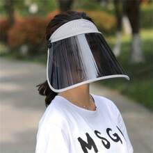 1pc Summer Versatile Large Lens Sunshade Top Hat, Freely Curled And More Portable Breathable Sun Protection Big Edge Sun Hat Riding