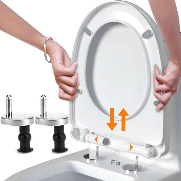 2/4pcs Universal Toilet Seat Bolt Kit, Screws,Quick Release, Toilet Seat Fasteners, Fixed Bolts, Expansion Bolts, Easy To Install- Toilet Seat Replacement Parts Kit,Toilet Cover Maintenance Accessories,Fixing Accessories