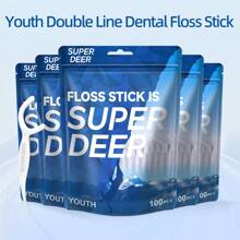 Fawnmum 500 Pcs Floss Picks Super Clean With Sure-Zip Seal 5 Packs