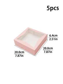 5pcs/10pcs/20pcs Transparent Food Storage Boxes, Suitable For Cakes, Pastries, Chocolates, Cookies, Parties, Birthday, Wedding, Easter
