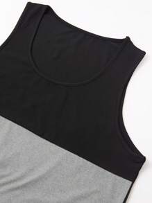 Regata Masculina de Verão com Blocos de Cor, Camiseta Básica Casual para Academia, Fitness, Fisiculturismo, Esportes, Corrida, Treino, Exterior