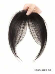 Synthetic Fake Air Bangs Natural Forehead Fake Fringe Hair Bang Wig Short Invisible Clip In Hair Extensions Hairpieces For Women