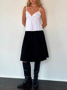 Women Y2k Crop Tank Top Low Cut Sleeveless Cami Top Sexy V Neck Spaghetti Strap Camisoles Summer Going Out Top - 白色 - 查看 4