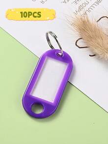 10 件钥匙标签、钥匙标签、10/20/30 包塑料钥匙标签，带环和标签窗口、钥匙链 ID 标签/姓名识别器、行李箱、包、背包、家居装饰