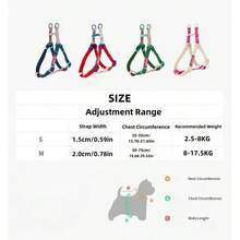 UNMIXED 宠物胸背带和牵引绳 PVC 套装，背包式胸带，防止逃脱，方便遛狗