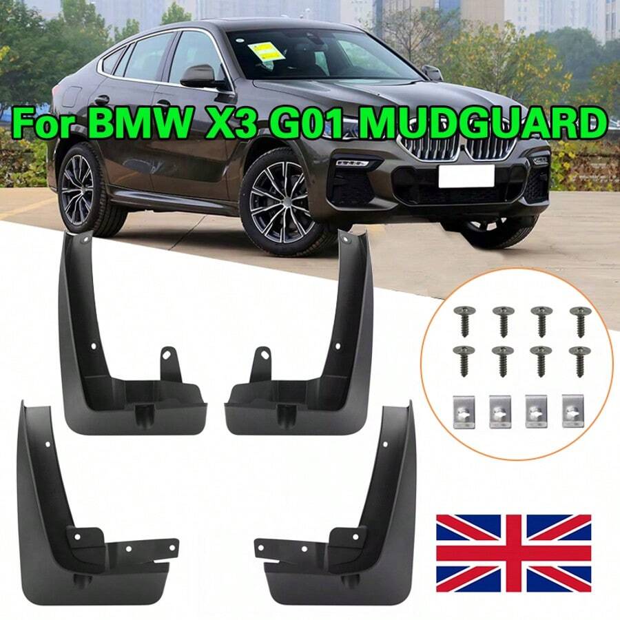 For BMW X3 G01 M Sport 2018-2021 Mud Flap Splash Guards Mudguards UK - Black - View 1