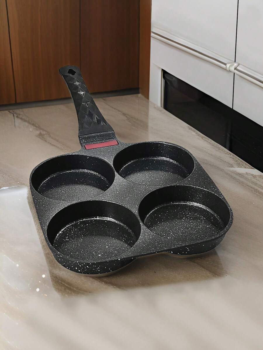 1pc Maifan Stone Frying Pan Non-Stick Pancake Cooking Pot, 4-Cup, Non Stick Ham Pancake Maker, Egg Burger Pan , Household Breakfast Egg Burger Pan, Gas Stove Available, Perfect For Eggs, Pancakes, Burgers , Steaks & More, Easy To Clean, Cookware, Kitchenware, Cooking Utensils, Convenient, For Outdoors, Camp Out, Picnic, Small And Exquisite