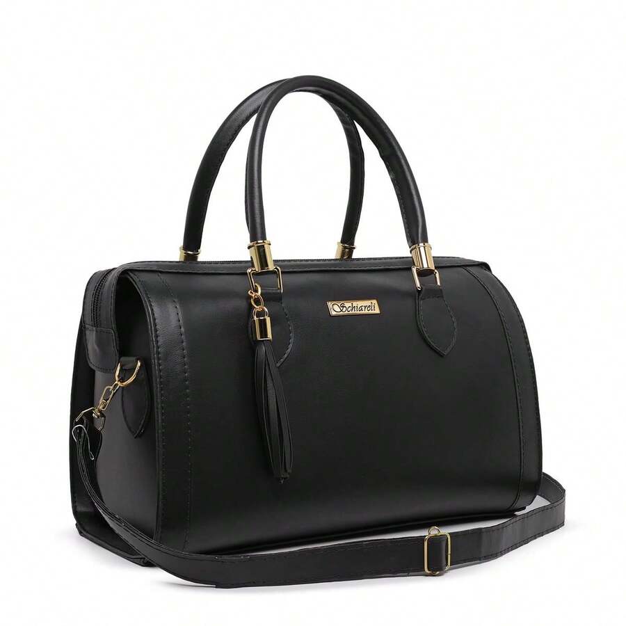 Women's Crossbody Shoulder Bag 8130 Colors Modern Soft Luxury Walking Schiareli - 黑色 - 查看 1