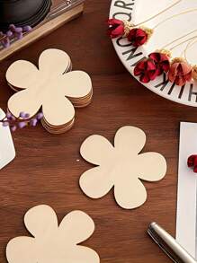 20pcs Wooden Flower Shape Set For DIY Crafts - Perfect For Painting, Coasters & Decorations - Ideal For Holidays LikeBirthday, Mother's Day, Party, Also Suitable For Bedroom Decoration, Living Room Decoration, Home Decoration