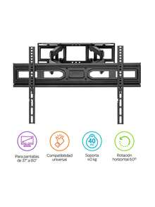 Redlemon Soporte para TV de 37" a 80" Pulgadas con Brazo Móvil Extensible y Altura Ajustable - Negro - Ver 2