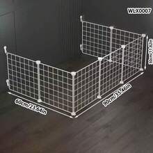 White Puppy Fence, Indoor Home Use Anti-Escape Small Dog Barrier, Puppy Training Isolation Net, Rabbit Cage, Dog Kennel, Kitten Net, Small Animal Playpen
