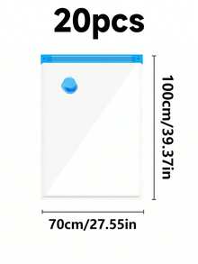 20pcs/1pc Vacuum-Sealed Bags, Travel Accessories, Vacuum Bags, Travel Essentials, Vacuum Storage Bags, Travel Essentials, Storage Bags, Cruise Essentials, Organization And Storage, Bedroom