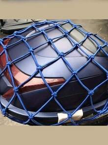 2 Sets Motorcycle Helmet Mesh, Tank Net Cover, Adjustable Tail Box Fixing Strap, Electric Bike Helmet Net Bag - Multicolor - View 13