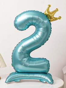 24pcs/Set 1st Birthday Crown Foil Balloons Boy Girl Party Decorations