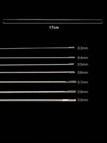 beadia 3/5/7 Stücke Set Perlnadeln mit seitlichen Öffnungen zum leichten Einfädeln, geeignet für Handarbeit und DIY Perlenherstellung - mit Aufbewahrungsröhrchen - Perlennadel - Übersicht 4