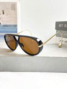 新款复古椭圆形大框时尚眼镜，男女皆宜，百搭时尚，适合日常佩戴、派对、T台走秀，也适合夏季海滩度假、户外活动和旅行。 - 彩色 - 查看 11