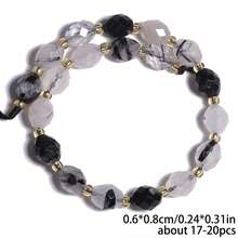 6*8 毫米刻面椭圆形宝石天然萤石蛋白石太阳石珠隔珠适用于珠宝制作 DIY 手链项链配件