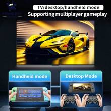 powkiddy X70 Tela TN de 7 Polegadas, 64GB, Acompanha mais de 5.500 jogos clássicos e nostálgicos, Suporta conexão com TV para longa duração da bateria, É um console de jogos portátil para viagens em família, presentes de Dia dos Namorados ao ar livre e jogos retrô