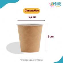 1000un Copo de Papel Kraft Bio 120ml Bello Festas Paper - Kraft - Visão 2